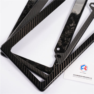 Thẻ giấy phép bằng sợi cacbon tùy chỉnh khung trắng đen Twill bóng Luxury tùy chỉnh 32 * 16
