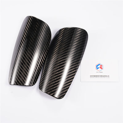 Carbon Fiber Twill Matt Người lớn Bóng đá Bóng đá Shin Guard Tay áo nhỏ màu vàng / đen OME