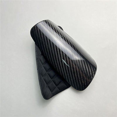 Carbon Fiber Twill Matt Người lớn Bóng đá Bóng đá Shin Guard Tay áo nhỏ màu vàng / đen OME