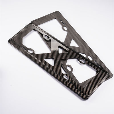 Blue Carbon Fiber license plate Frame Carbon Fiber Car Plate Holder For USA Canada Xe ô tô