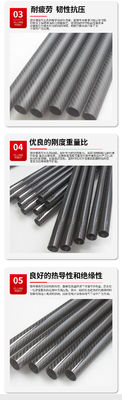 7mm 8mm Od Carbon Fiber Tube Frame Màu trắng